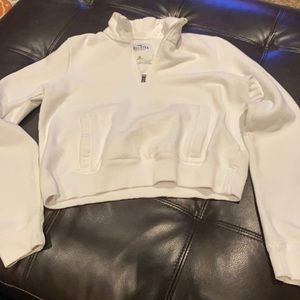 White Hollister Cropped Jacket XS